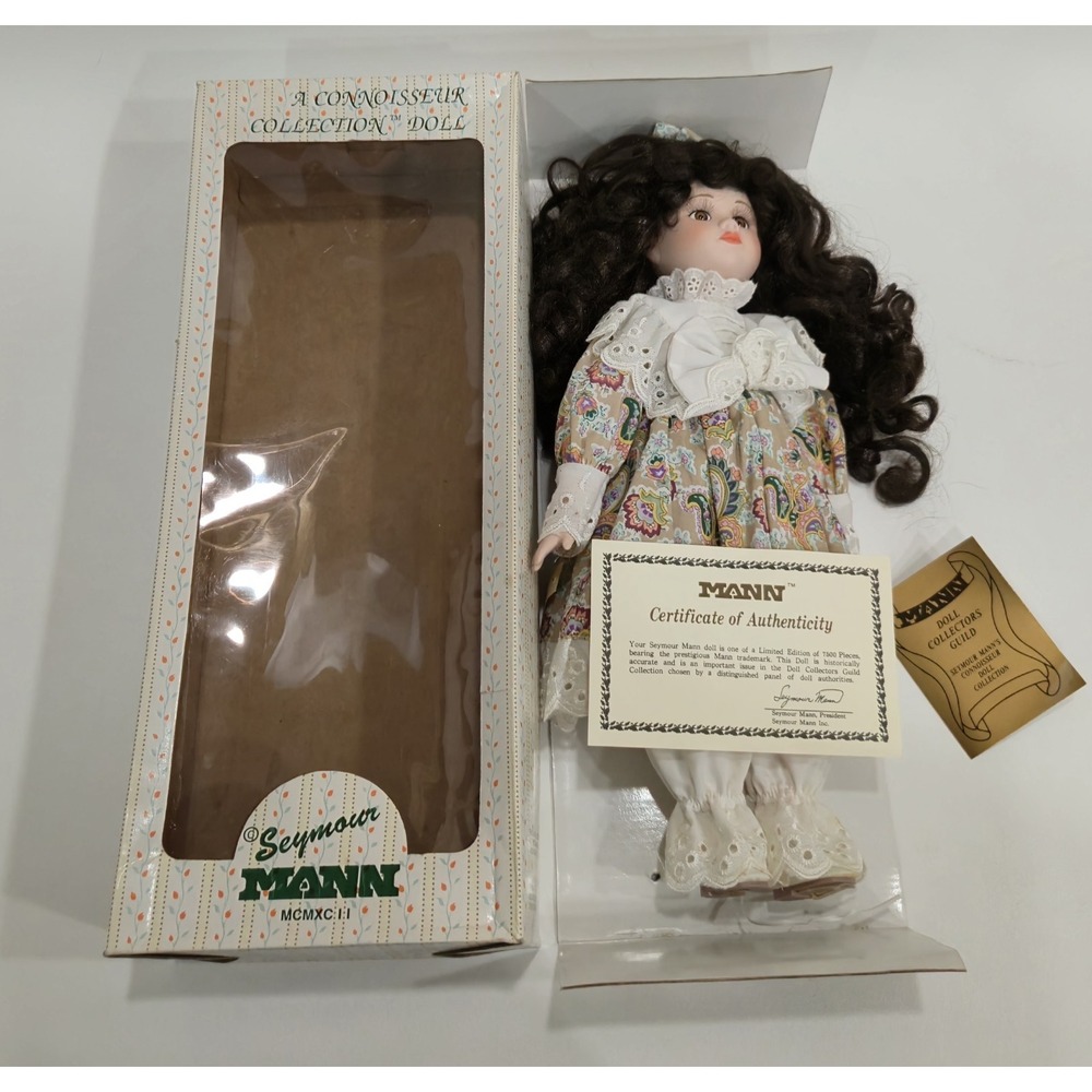 Seymour Mann Connoisseur Collection Porcelain Doll Lucy RDK-209 NIB COA Vintage